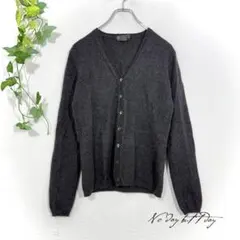 バナナリパブリック カシミヤ100% カーディガン S ダークグレー 濃灰色