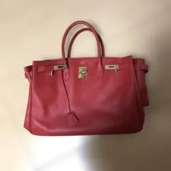 レザー 赤 ハンドバッグ ロック付き E P O N I N E ITALY