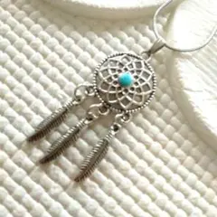 ネックレス　ドリームキャッチャー　シルバー