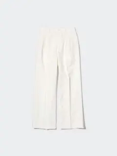 ユニクロ　リネンブレンドタックワイドパンツ