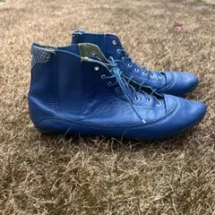 adidas originals 青 レザー ハイカットブーツ