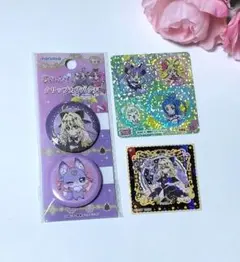 名探偵プリキュア　クリップ缶バッジ　キュアアルカナシャドウ　シール