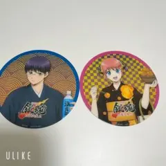 銀魂　刺激強めでお送りしておりますカフェ　コースター 新八&神楽