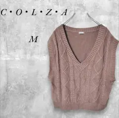 C・O・L・Z・A コルザ ハニーズ Vネックニットベスト ピンクべージュ M