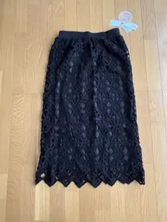 しまむら　tal. by yumiクロシェスカート　LL ブラック新品未着用品