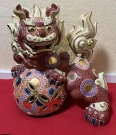 九谷焼 狛犬 玉乗り獅子 魔除 特大11号 33cm - メルカリ