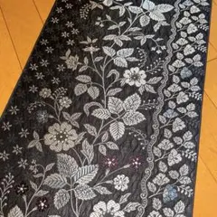 西陣織九寸帯未仕立品 （株）弥栄織物黒地華文更紗 正絹 新品 - メルカリ