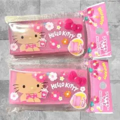 ダイソー 日焼けキティ ハローキティ アクセサリーケース 2個セット