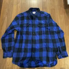 Levi's 青と黒のチェック柄ネルシャツ M