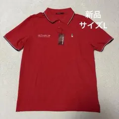 Hush Puppies ポロシャツ レッド　 刺繍 サイズL