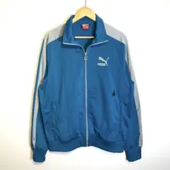 PUMA vintage パーカー 韓国ファッション スポーティー ブルー L