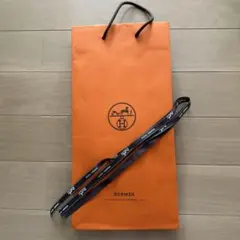HERMES オレンジ ロゴ入り紙袋