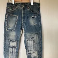 VINTAGE Levi's 501 ユーロリーバイス　刺子パッチワーク　W32
