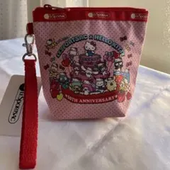 新品未使用⭐️レスポートサック　ミニポーチ　ハローキティ　コスメポーチ50周年限定
