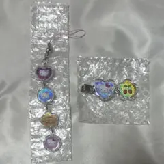 おはじきシール風アクセサリー　ハローキティ　2点セット
