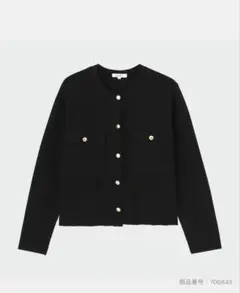 PLST メタルボタンカーディガン