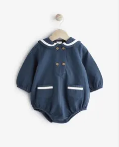 NEXT セーラー襟 ネイビー ロンパース