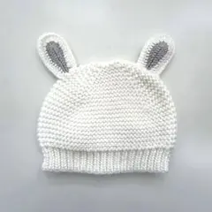 Carter’s ウサギの耳付きホワイトニット帽子