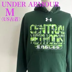 アンダーアーマー カレッジEAGLESロゴパーカー 緑　US古着　裏起毛