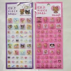 正規品　サンリオ　カットピースシール　タイルシール　日焼けキティ　2点セット