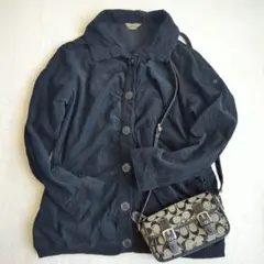 コーンフレーク◇コーデュロイシャツ ドローコード メンズライク 秋冬 LL