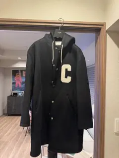 CELINE フーデッド チェスターコート ブラックのサムネイル