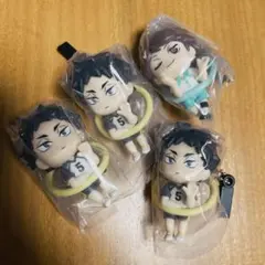 【匿名配送】ハイキューこんにち輪フィギュアマスコット（及川1、赤葦3）