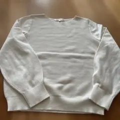 リブニット 長袖 白