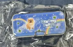 ガチャガチャ カプセルトイ あの頃の缶ペンケースマスコット　子犬 ブルー