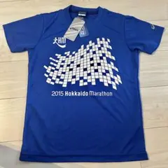 asics 北海道マラソン2015 Tシャツ ブルー