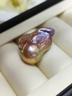 超美品✨️　本真珠　淡水バロックパール　マルチメタリックパープル　大粒無穴加工可