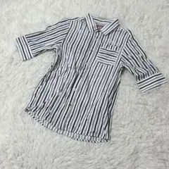 【c5515】GOTCHA シャツ　ストライプ　ネイビー