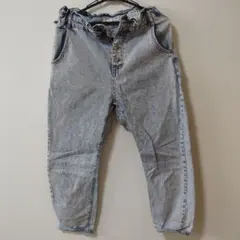 ZARA ハイウエスト ライトブルーデニムパンツ