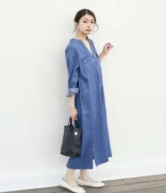 チャオパニックティピー別注×LEE デニムシャツロングワンピース