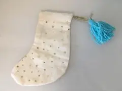 Merimeri メリメリ ファブリックくつ下ギフトバッグ クリスマス飾り 青