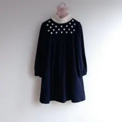 ファミリアドット刺繍ワンピース