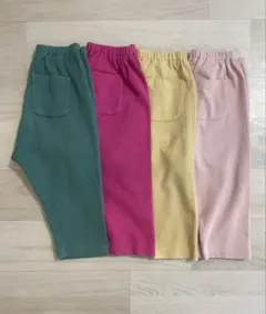 UNIQLO レギンス 7分丈 110 ピンク グリーン イエロー