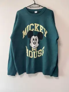 ミッキーマウス刺繍ニットセーター Lサイズ
