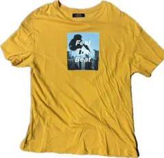 Bershka Feel The Beat プリントTシャツ イエロー