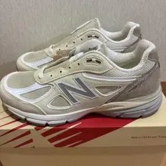 美品】ニューバランス U990TE4 ベージュ ピッグスキンレザー 25cm 