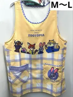新品　ディズニー　ズートピア　エプロン　冬用　裏地付き　保育士さん　M〜L
