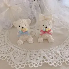 SALE ドライフラワーくまさん♡アロマストーン♡置物 - メルカリ