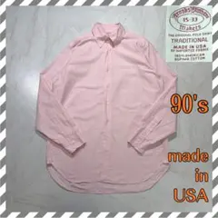 ミ*ン様 ブルックスブラザーズ 90s チェックシャツ 無地 ボタンダウン US