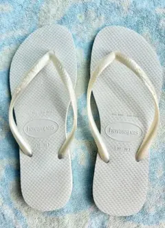 havaianas ビーチサンダル SLIM ホワイト 37-38のサムネイル