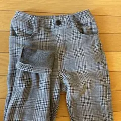 裏ボア裏起毛チェック柄ストレッチパンツ