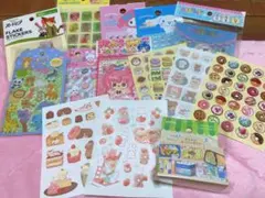 シールまとめ売り タイルシール　フレークシール　ぷっくりシール15点セット