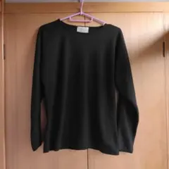 ニットカットソー黒