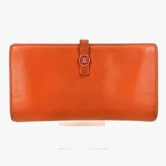 CHANEL 長財布 ロングウォレット オレンジ