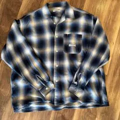 美品CAHLUMN Open Collar Shirt オンブレチェック　M
