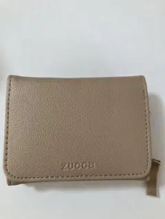zucca ベージュ 三つ折り財布 多機能